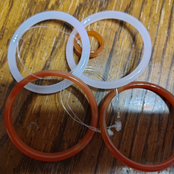 Set of 5 Glass Bangles and Ring - Picture 2 of 5